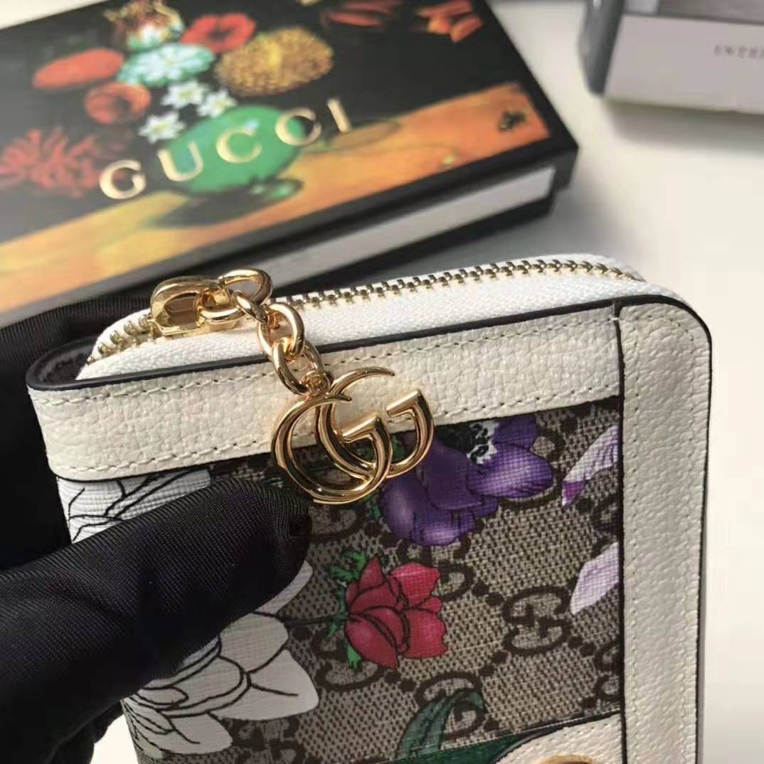 gucci floral print wallet