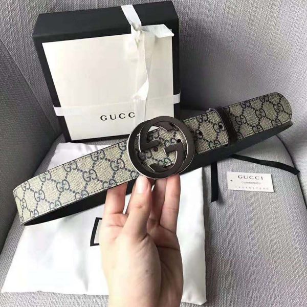 gucci supreme belt with g buckle