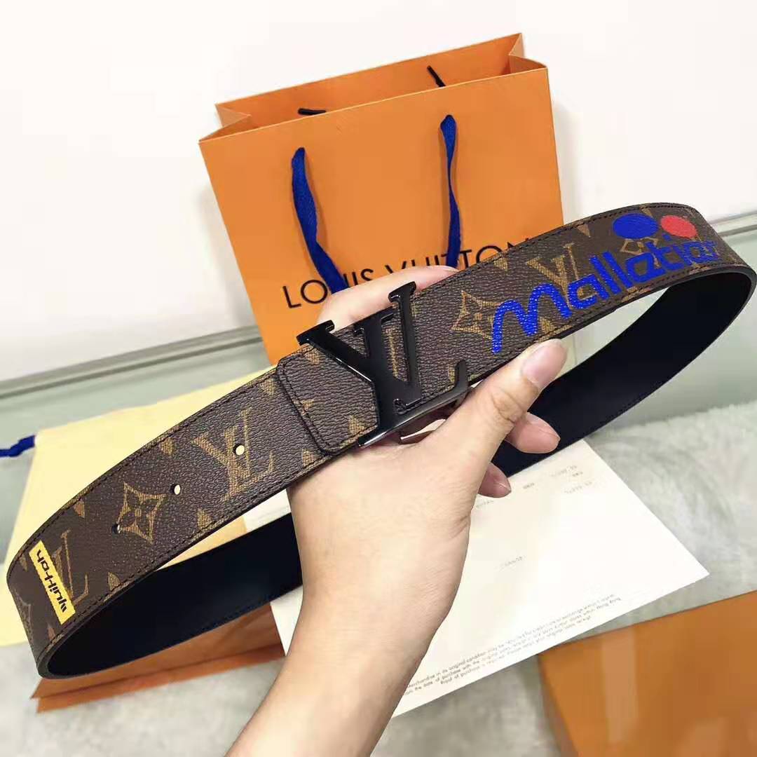 Louis Vuitton LV Initiales 40mm Belt in Monogram Canvas-Brown - LULUX