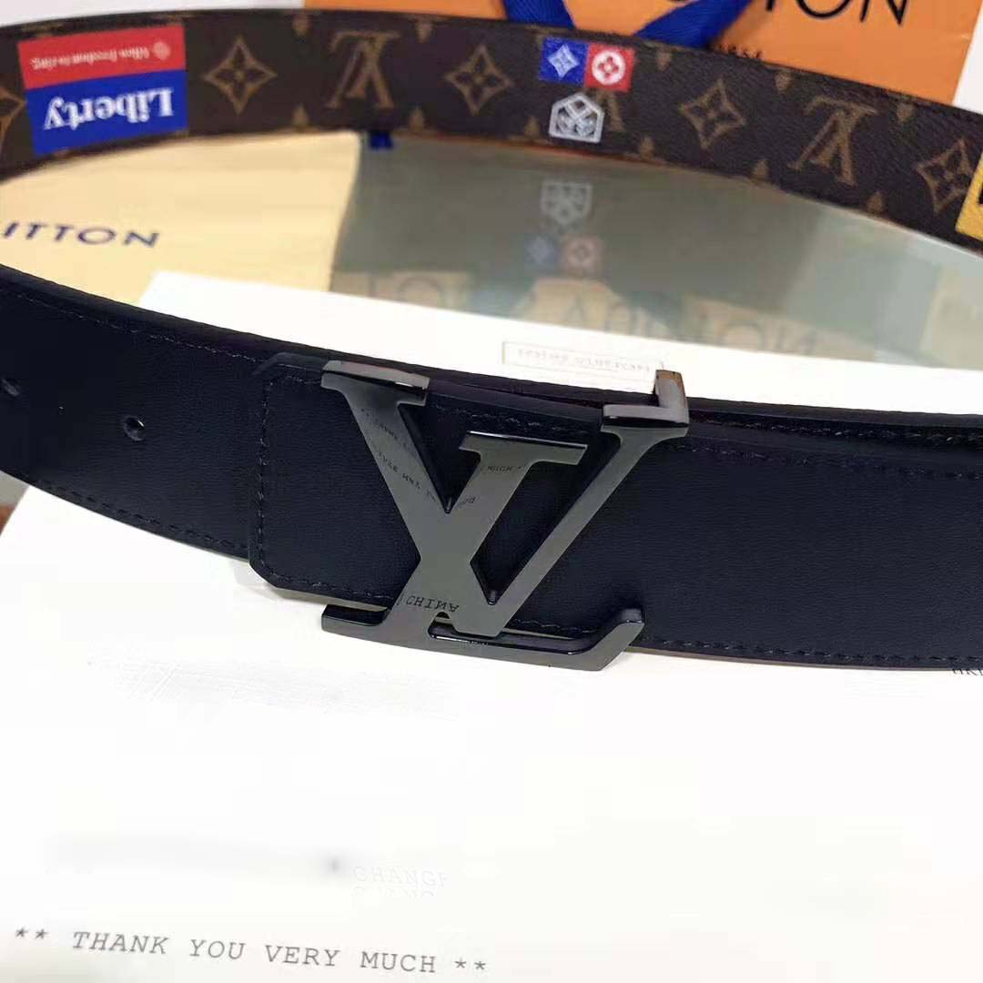 Louis Vuitton LV Initiales 40mm Belt in Monogram Canvas-Brown - LULUX