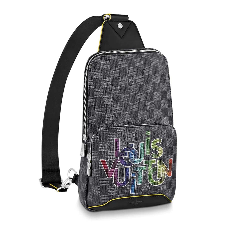 Louis Vuitton LV Men Avenue Sling Bag in Damier Graphite Canvas-Grey - LULUX