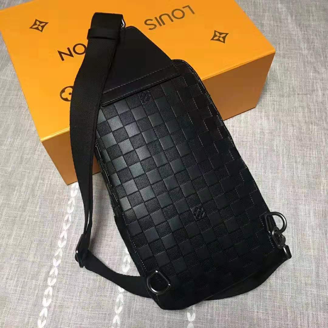 Louis Vuitton Avenue Sling Bag Damier Infini Leather Black 473141