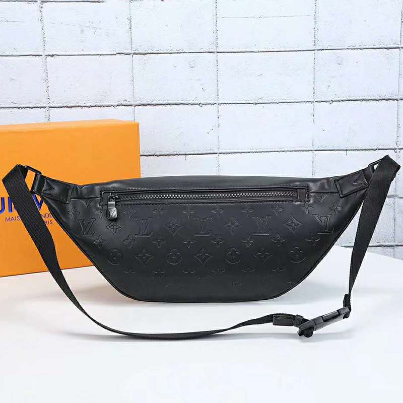 Louis Vuitton LV Men Discovery Bumbag in Monogram Shadow Calf Leather-Black - LULUX