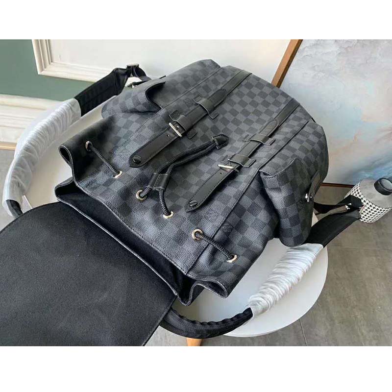 Louis Vuitton Campus Damier Graphite Canvas Backpack Bag Gray