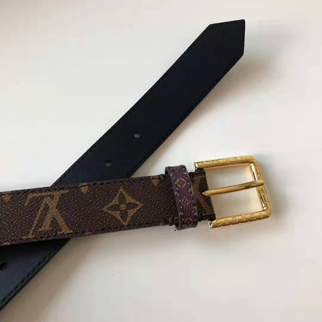 Louis Vuitton LV Unisex Daily LV 30mm Belt in Monogram Canvas-Brown - LULUX