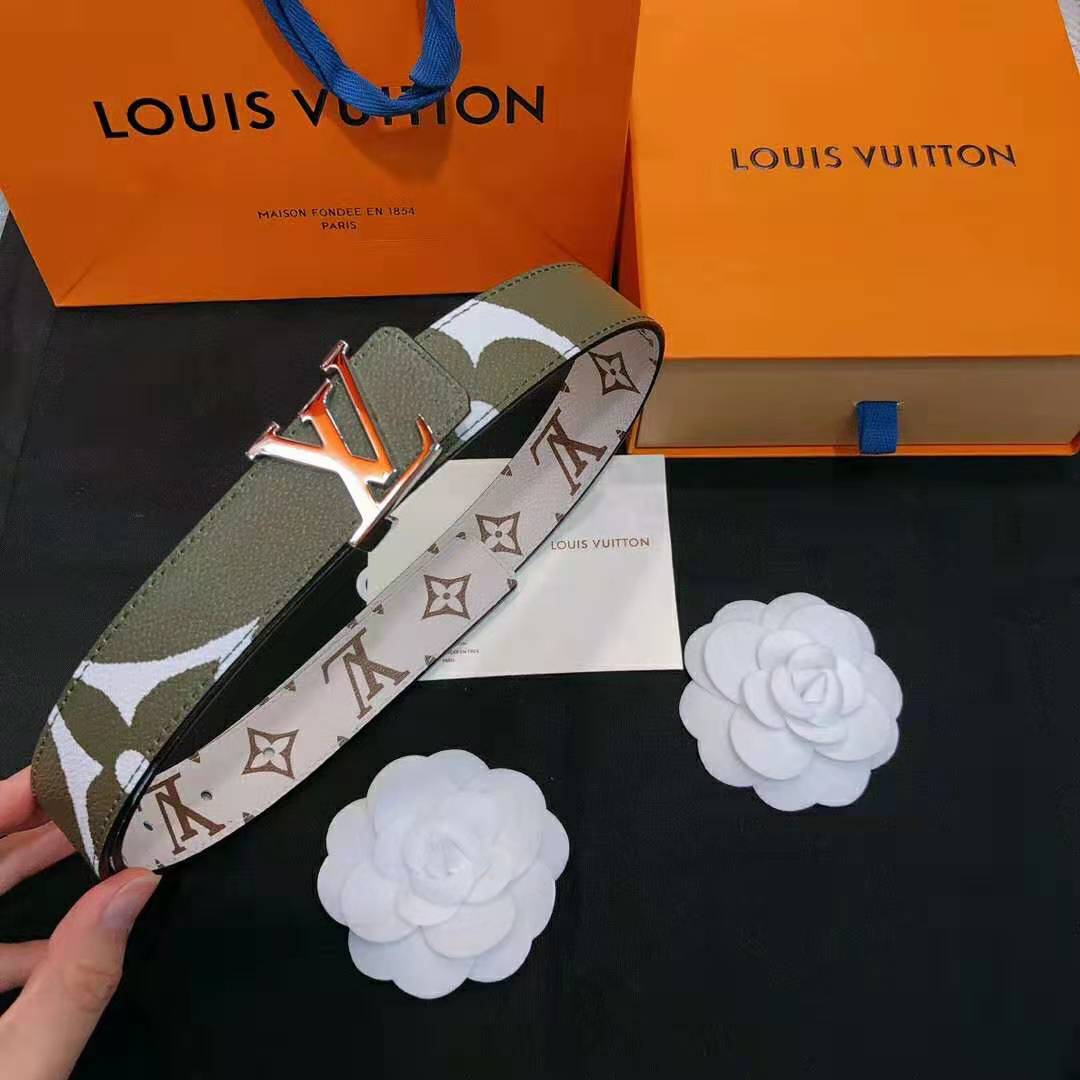 Louis Vuitton LV Unisex LV Iconic 30mm Reversible Belt in Oversized Monogram Canvas - LULUX