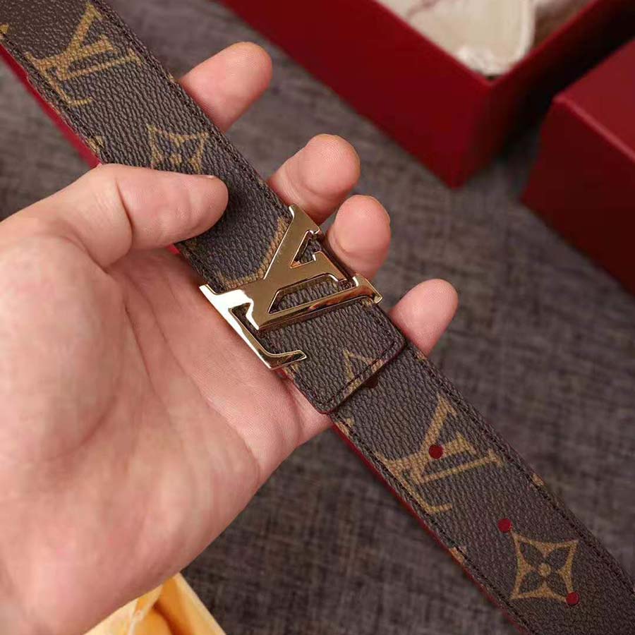 Louis Vuitton Dauphine Reversible Belt Monogram Canvas and Leather Thin  Brown 169042306