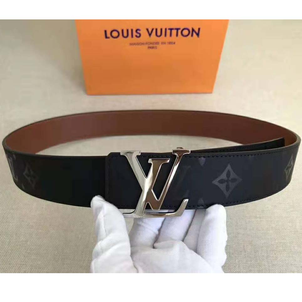 Louis Vuitton LV Unisex LV Pyramide 40mm Reversible Buckle Belt-Black - LULUX