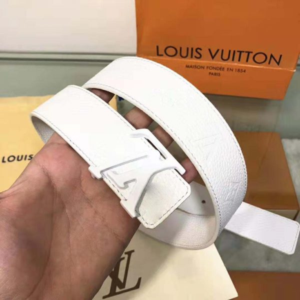Louis Vuitton White Leather Belt