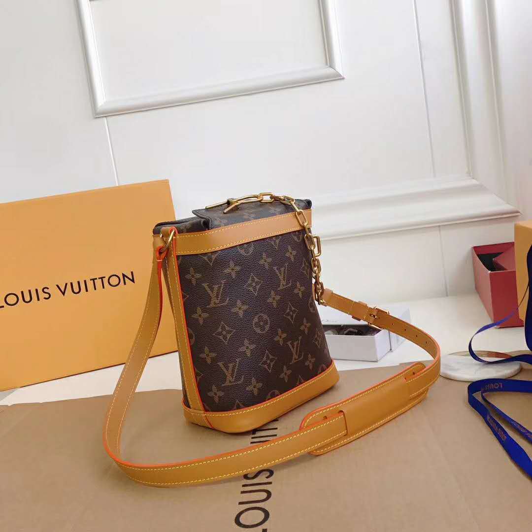 Louis Vuitton LV Unisex Milk Box Bag in Monogram Coated Canvas and Natural Leather - LULUX