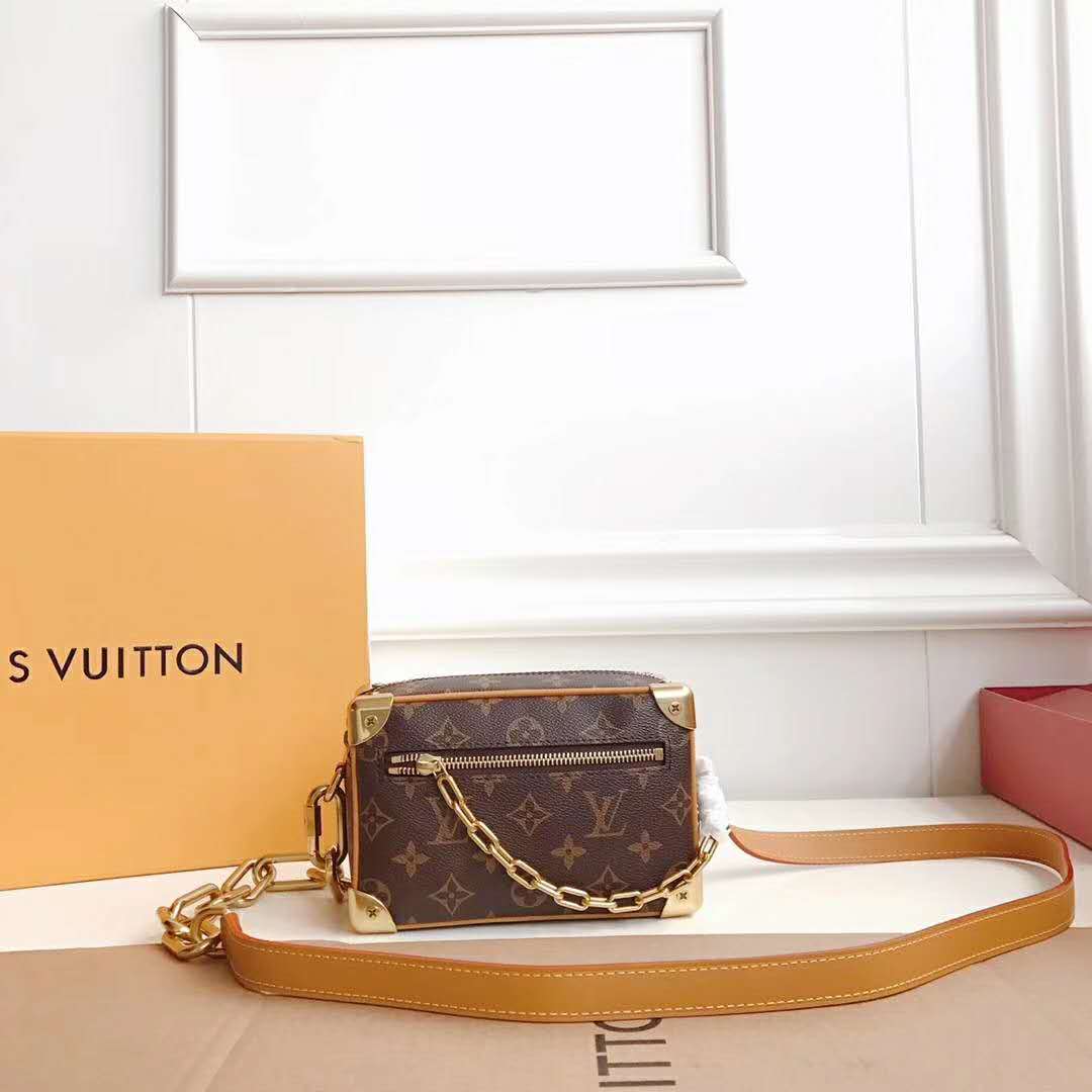 Louis Vuitton LV Unisex Mini Soft Trunk Bag in Monogram Coated Canvas ...