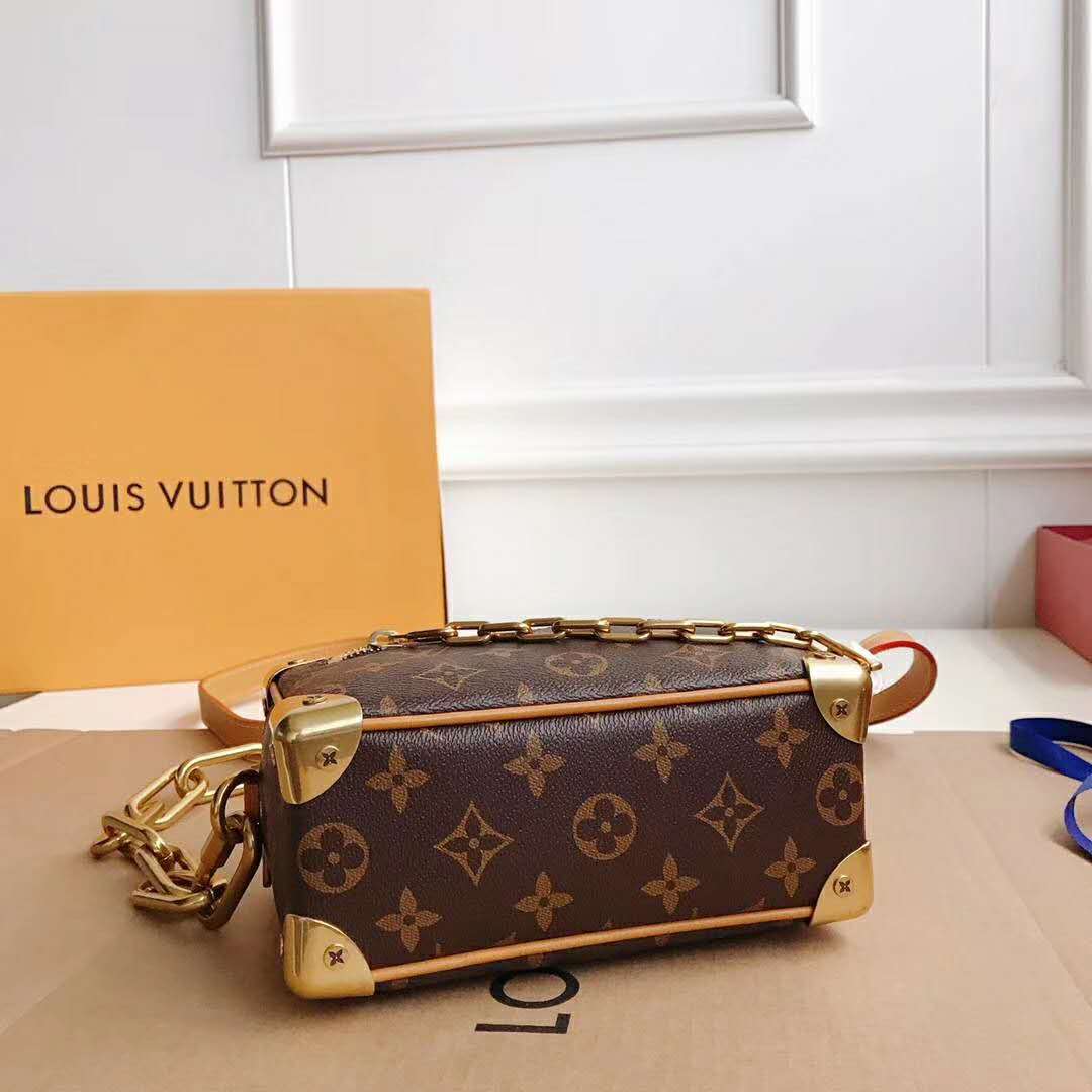 Louis Vuitton LV Unisex Mini Soft Trunk Bag in Monogram Coated Canvas-Brown - LULUX