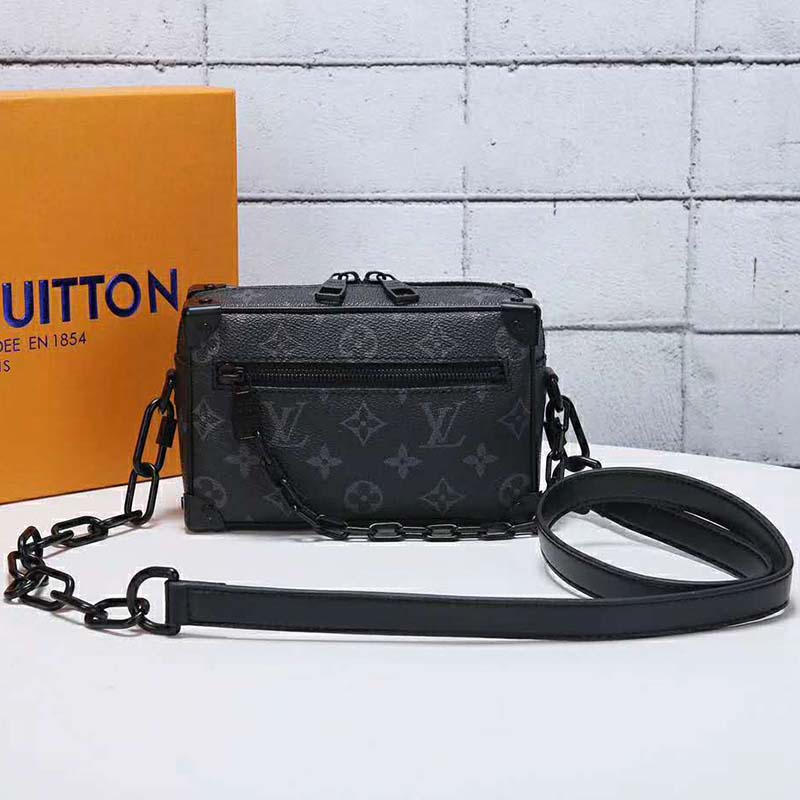 Louis Vuitton LV Unisex Mini Soft Trunk Bag in Monogram Eclipse Canvas ...