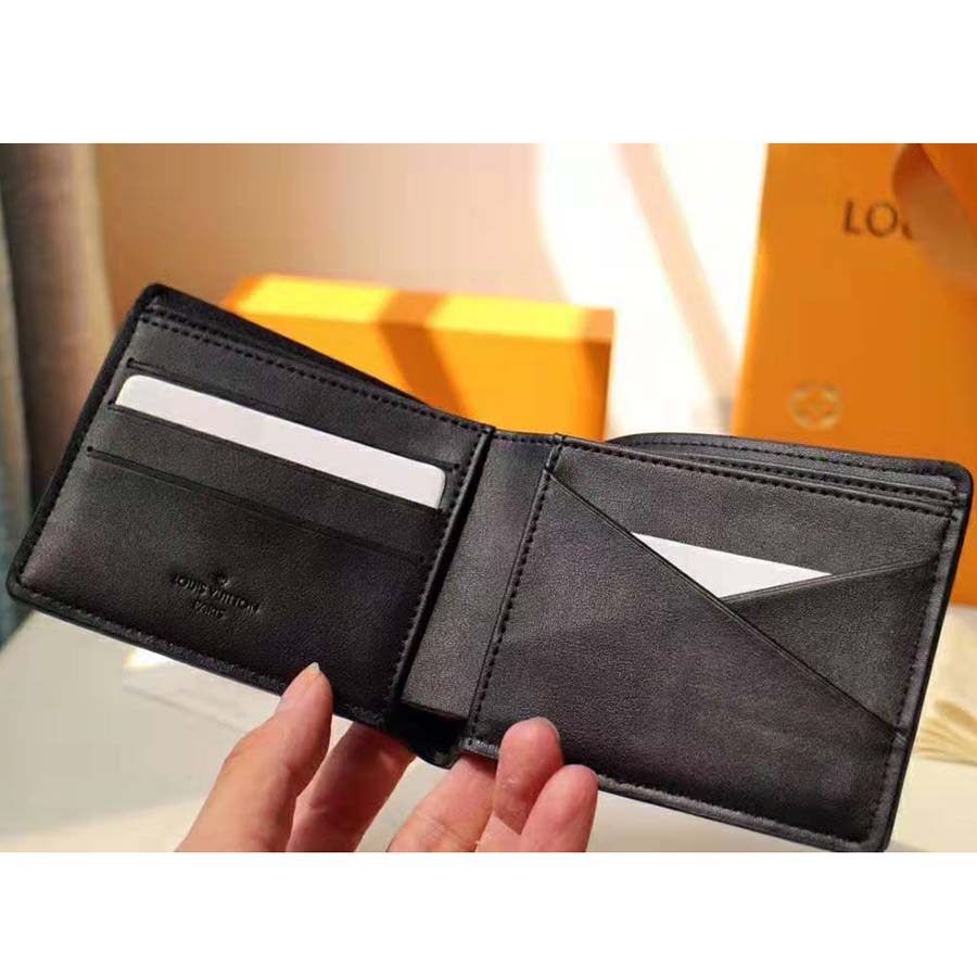 Louis Vuitton Multiple Wallet (3 Card Slot) Taurillon Black in Taurillon  Leather - US