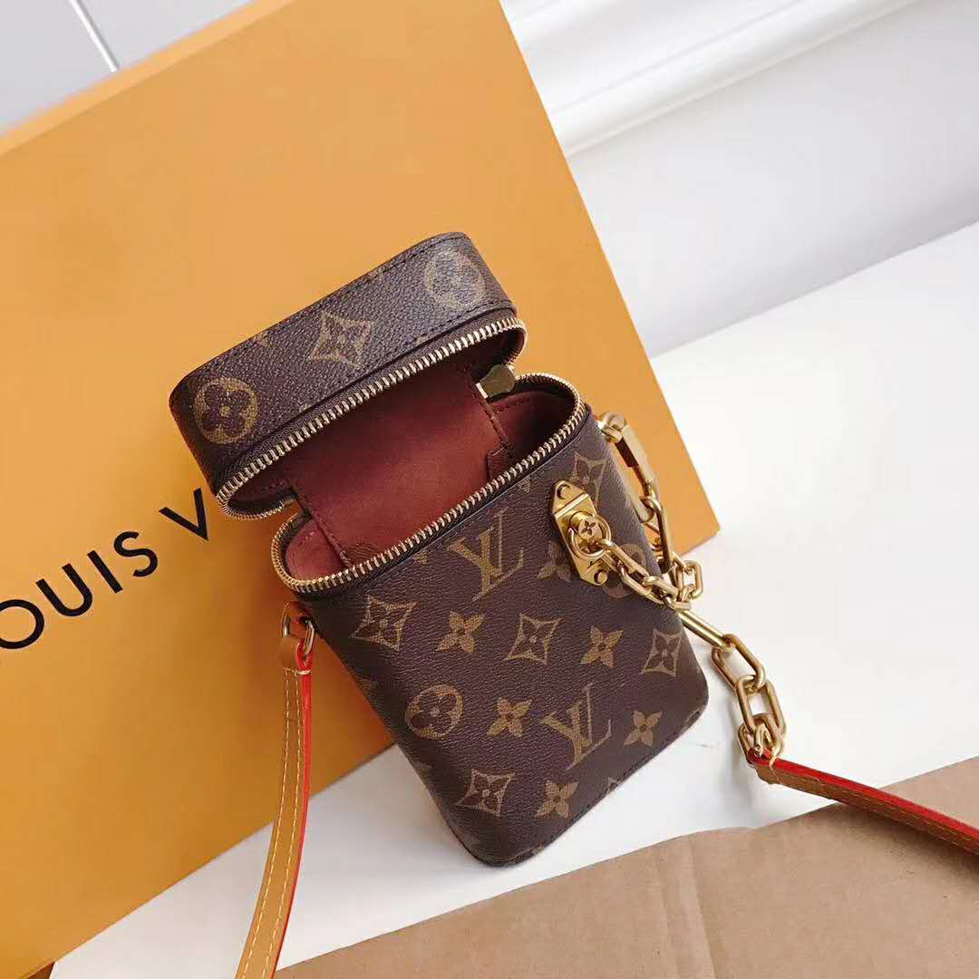 LOUIS VUITTON Louis Vuitton Monogram Phone Box Shoulder Bag M44914 Brown  Women's