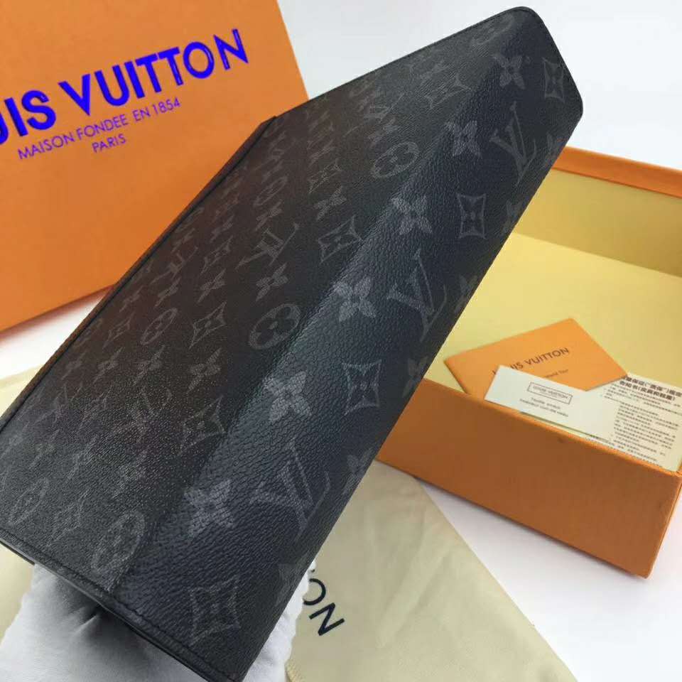Louis Vuitton LV Unisex Pochette Voyage MM Bag in Monogram Eclipse canvas-Grey - LULUX
