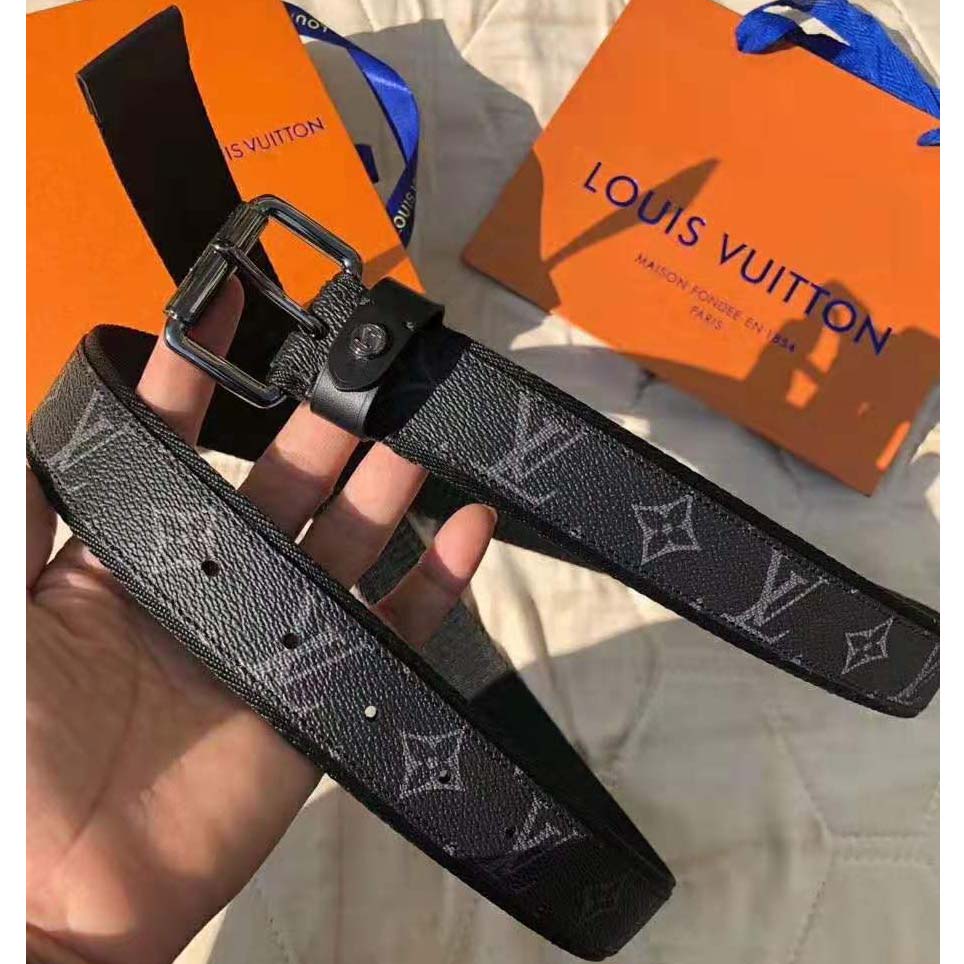Louis Vuitton LV Unisex Signature Extra Long 35mm Belt-Grey - LULUX
