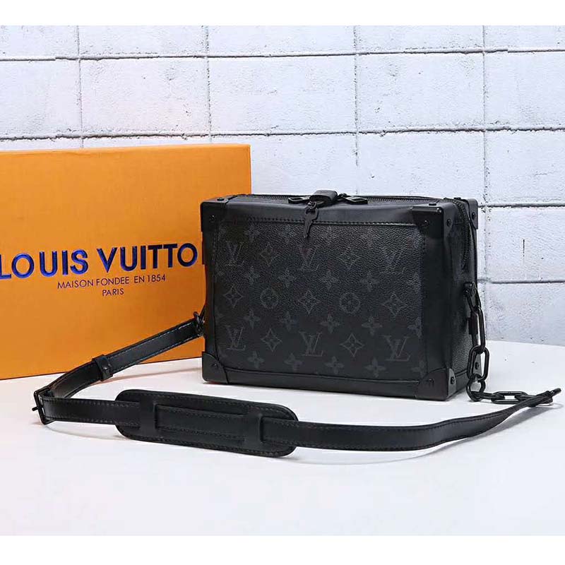 Louis Vuitton Soft Trunk Bag Monogram Eclipse Canvas Wallet | semashow.com