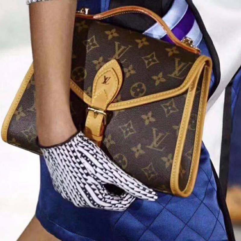 Ivy cloth handbag Louis Vuitton Brown in Cloth - 14772753