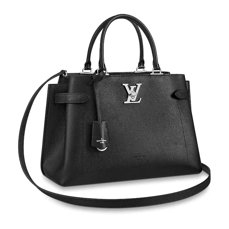 Louis Vuitton LV Women Lockme Day Tote Bag in Grained Calf Leather - LULUX