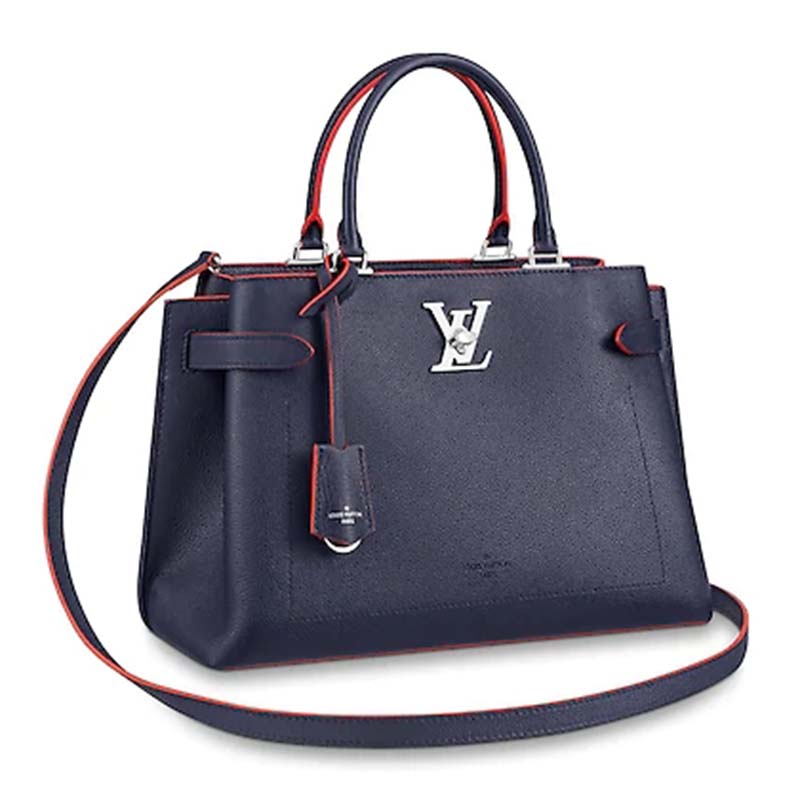 Louis Vuitton LV Women Lockme Day Tote Bag in Grained Calf Leather - LULUX