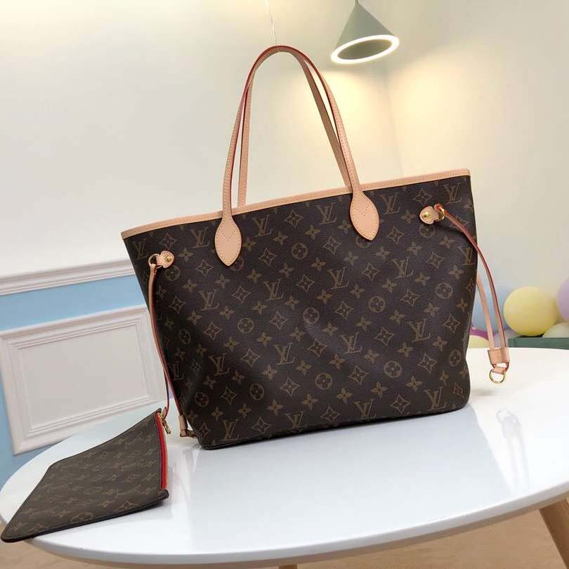 Louis Vuitton LV Women Neverfull MM Tote Beige Embossed Cowhide Leather -  LULUX