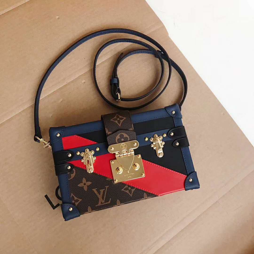 Louis Vuitton Limited Edition Rouge Epi Leather Petite Malle Bag