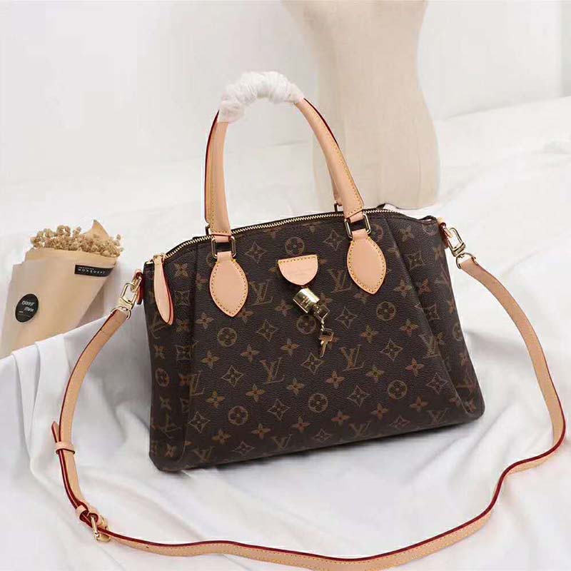 Louis Vuitton LV Women Rivoli MM Handbag in Monogram Coated Canvas-Brown - LULUX
