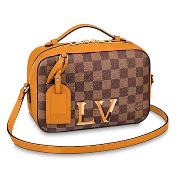 Louis Vuitton LV Women Santa Monica Bag in Damier Ebene Coated Canvas ...