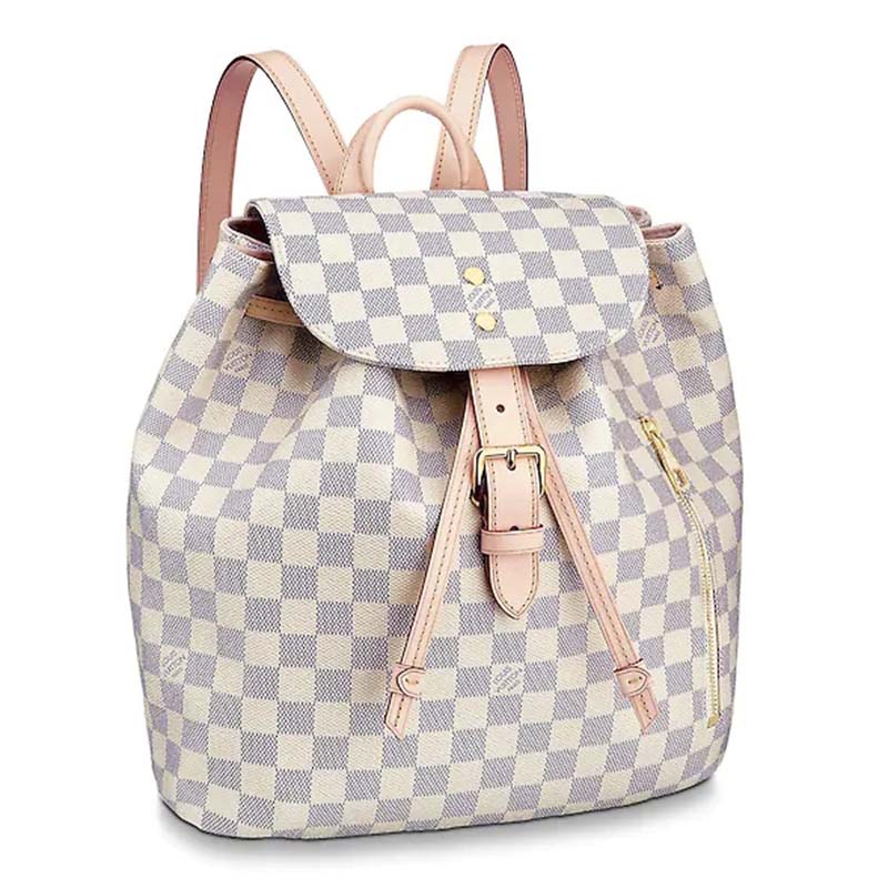 Cloth backpack Louis Vuitton Beige in Cloth - 26253359