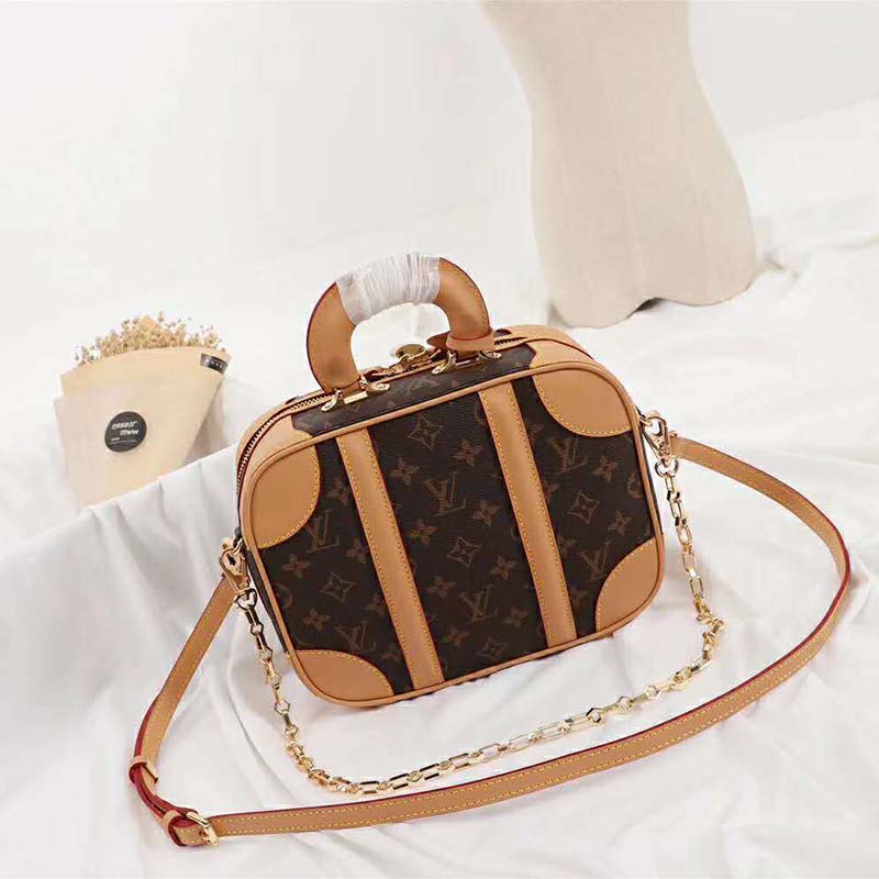 Louis Vuitton Valisette Trésor Handbag Monogram Leather In Brown