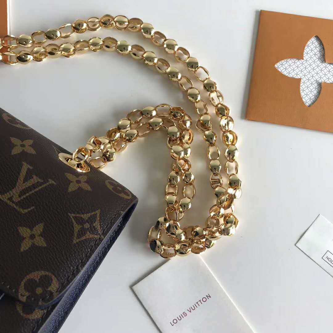 Louis Vuitton Noir Monogram Victoire Chain Shoulder Bag [Clearance