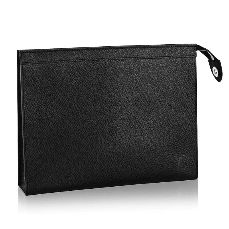 Louis Vuitton Pochette Voyage Taiga Leather MM - Black Portfolios &  Pouches, Bags - LOU747936