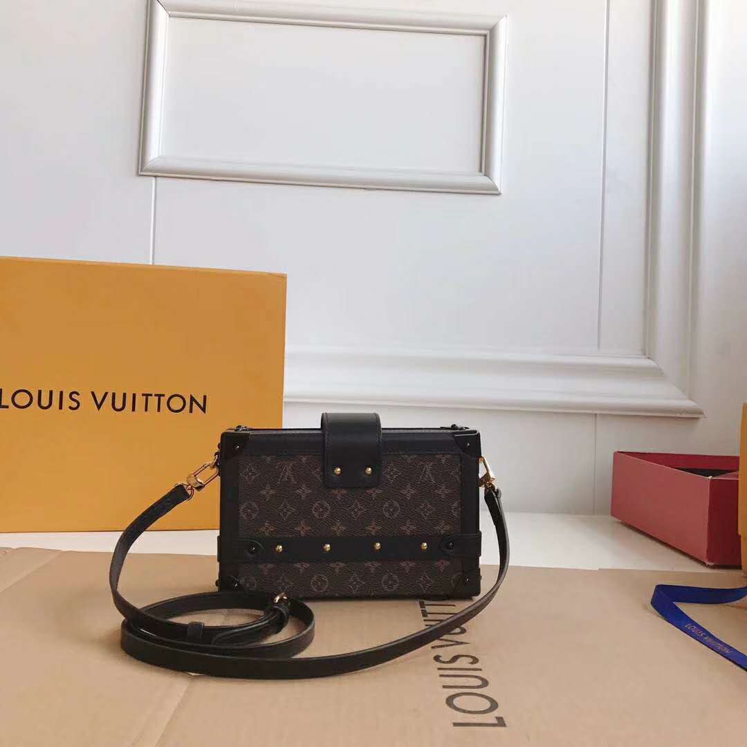 Louis Vuitton LV Women Petite Malle Handbag Iconic Monogram Canvas - LULUX
