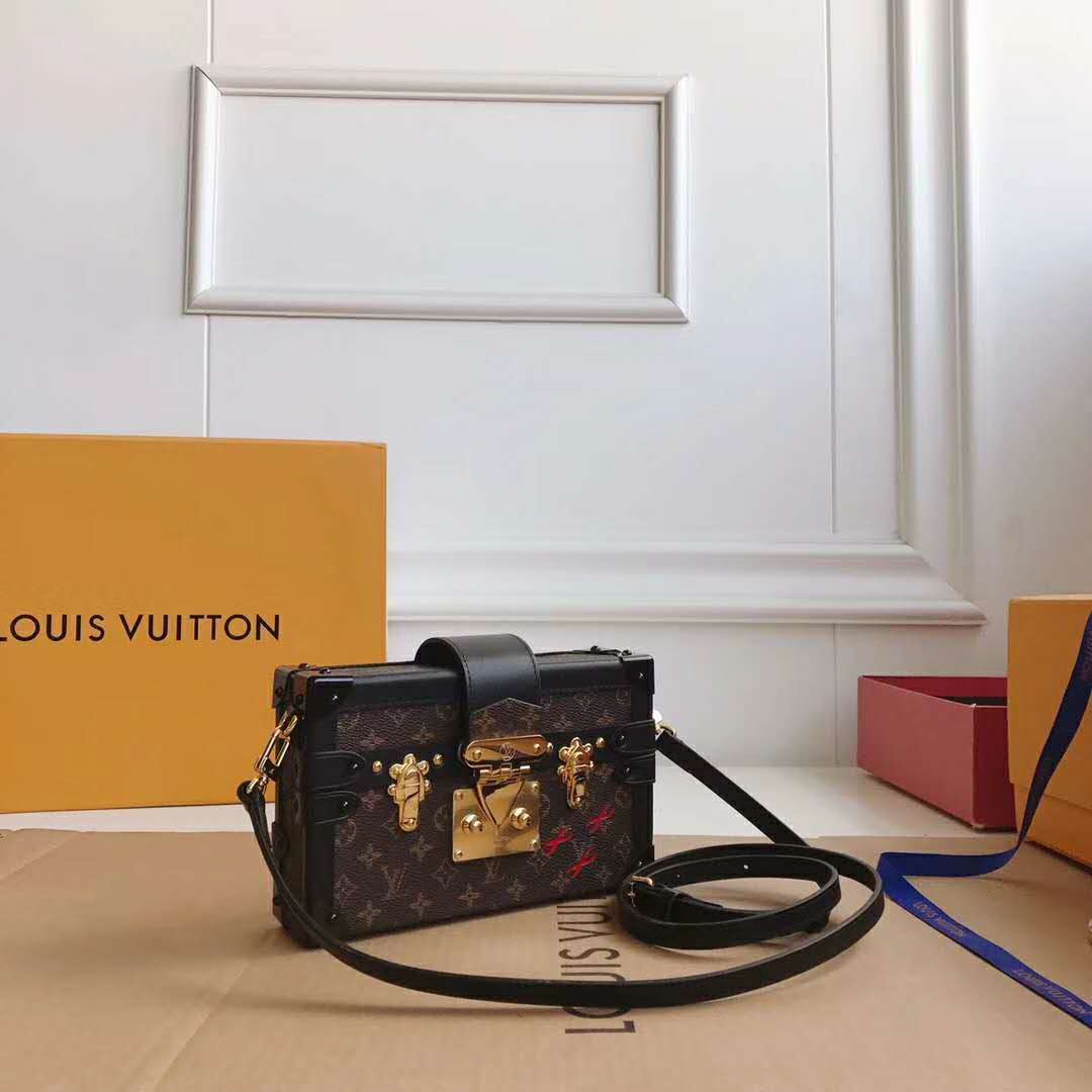 Louis Vuitton LV Women Petite Malle Handbag Iconic Monogram Canvas - LULUX
