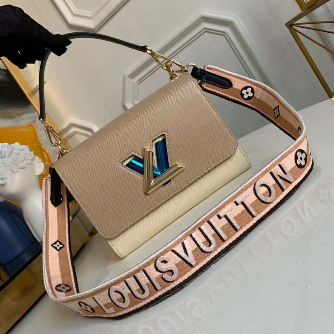 Louis Vuitton LV Women Twist MM Epi Grained Cowhide Leather-Beige - LULUX