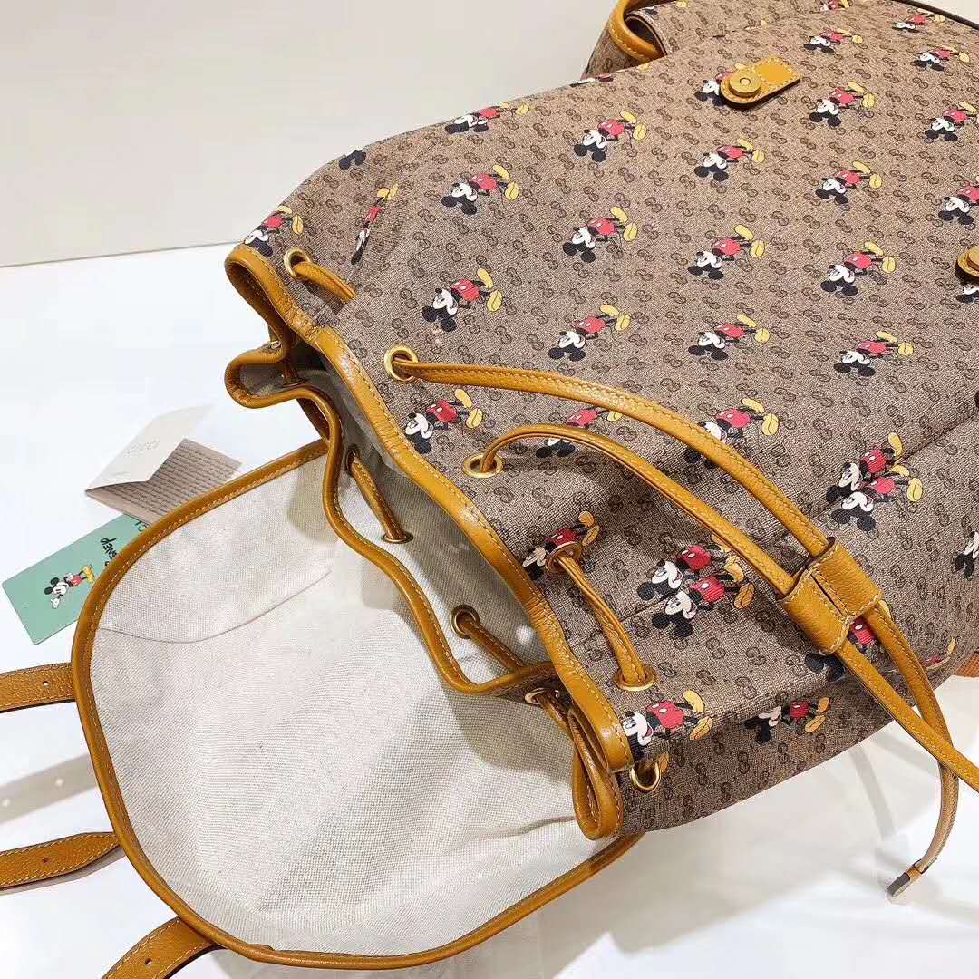 Gucci GG Unisex Disney x Gucci Medium Backpack Beige/Ebony