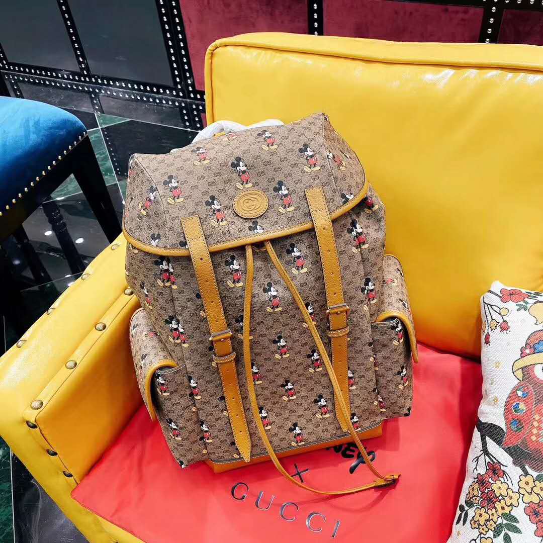 Gucci GG Unisex Disney x Gucci Medium Backpack Beige/Ebony