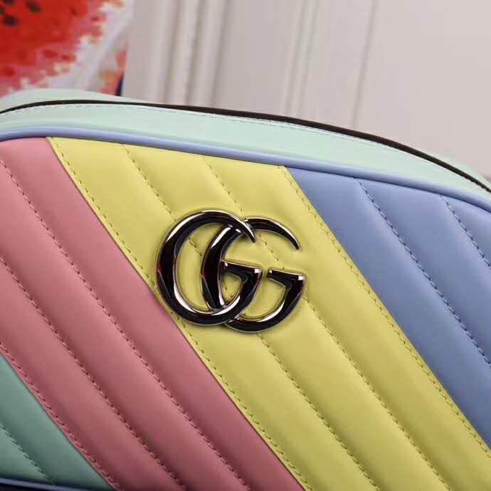 Gucci GG Women GG Marmont Small Shoulder Bag Diagonal Matelassé - LULUX