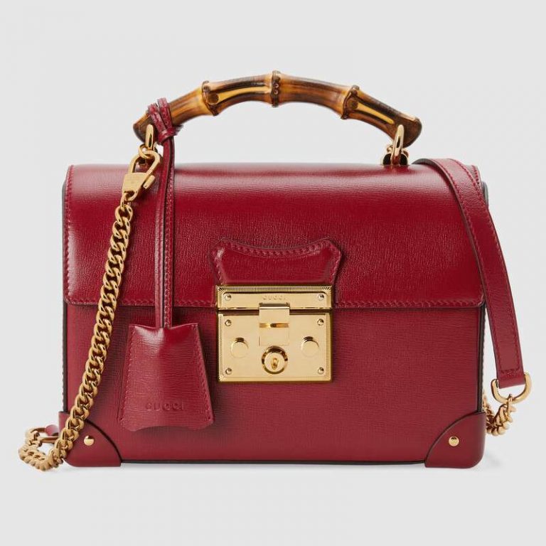 gucci padlock gg small bamboo shoulder bag