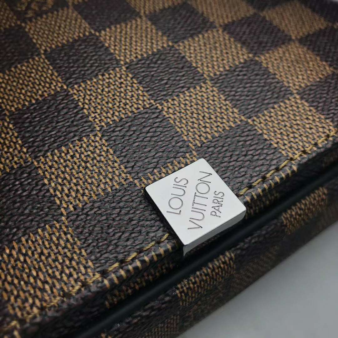 Louis Vuitton LV Men District GM Bag Damier Ebene Canvas - LULUX