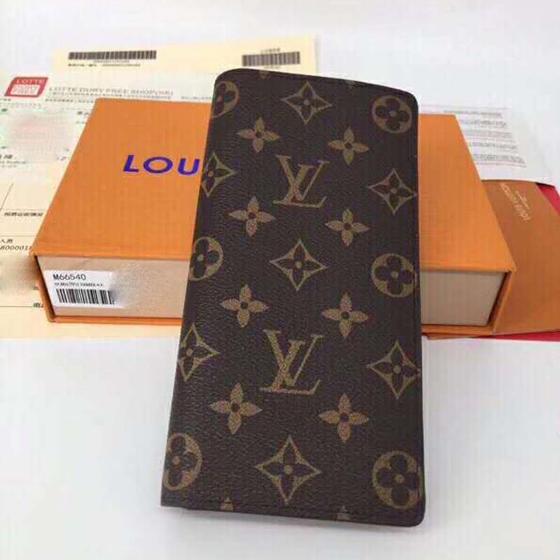 Louis Vuitton LV Unisex Brazza Wallet in Monogram Canvas-Brown - LULUX