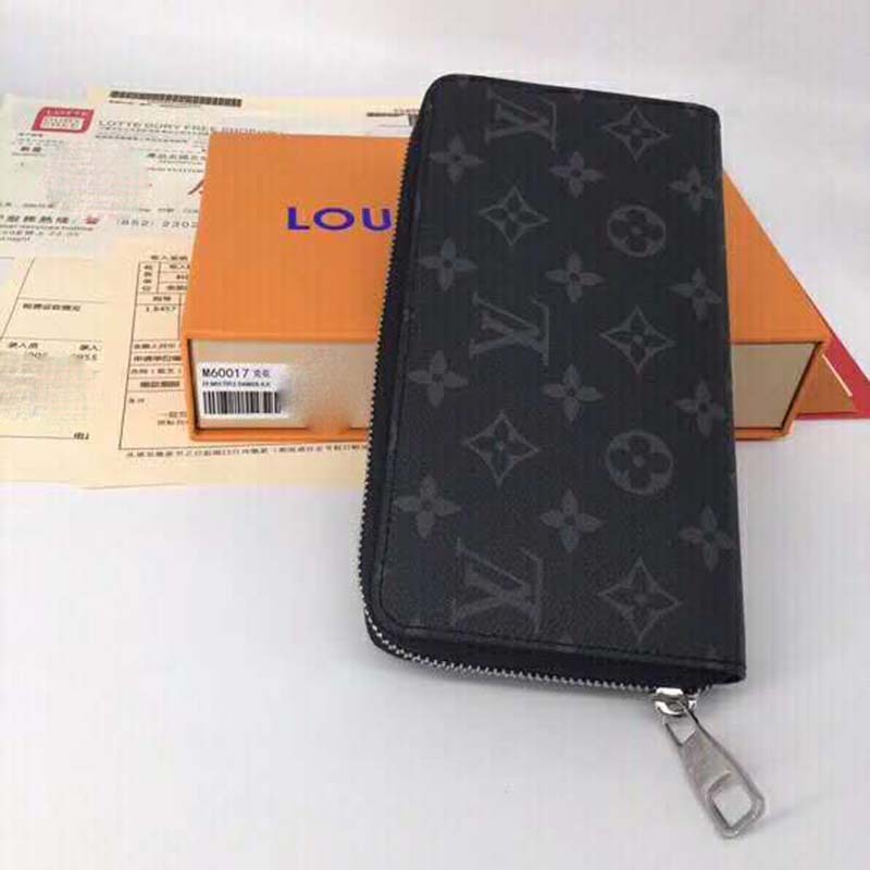 Louis Vuitton Monogram Eclipse Zippy Wallet | semashow.com