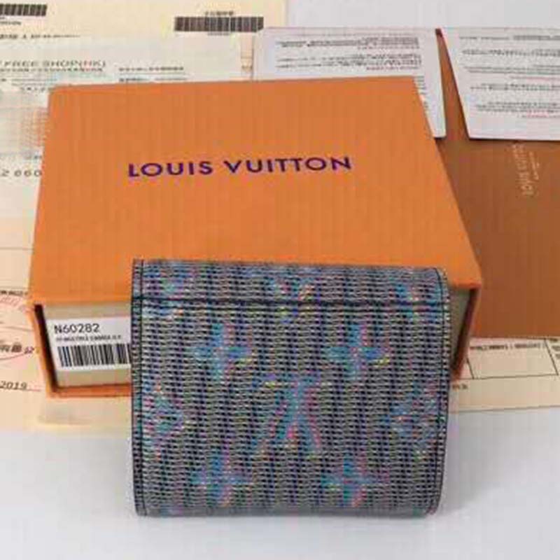 Louis Vuitton Zippy Coin Purse Monogram LV Pop Blue in Calf