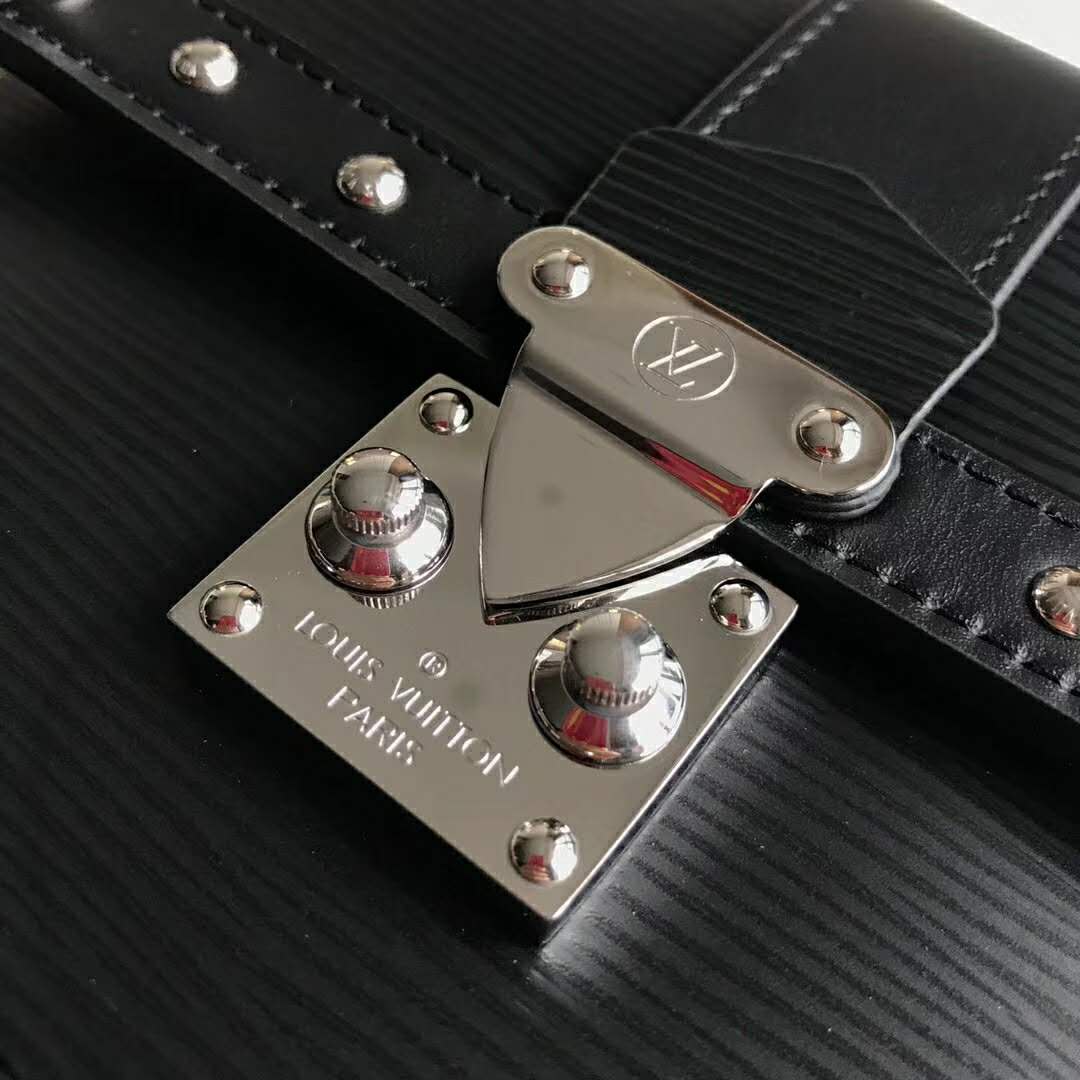 Louis Vuitton LV Women Trunk Chain Wallet Epi Leather-Black - LULUX