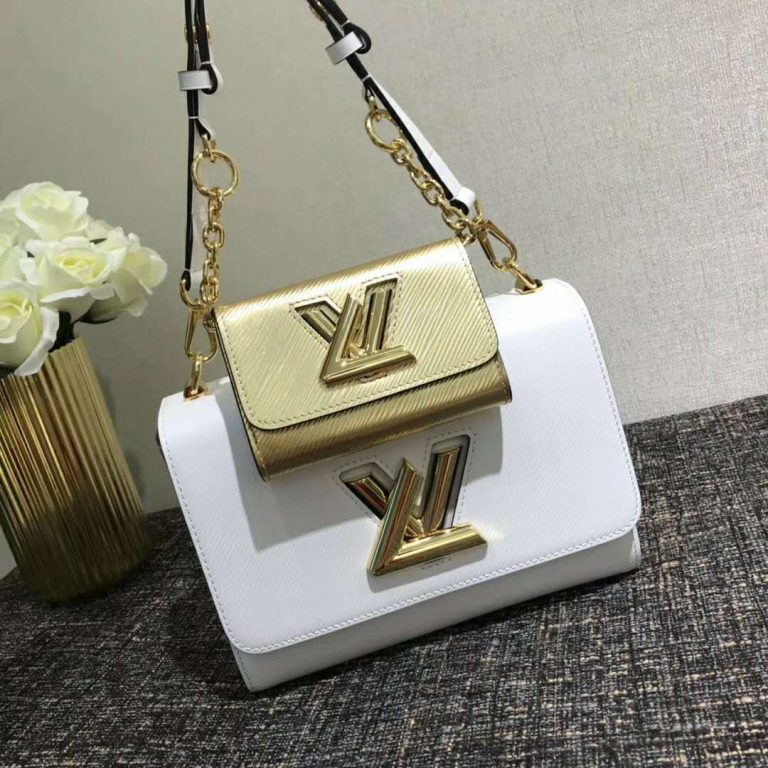 Louis Vuitton Limited Edition White EPI Leather Malletage Petite Malle Bag