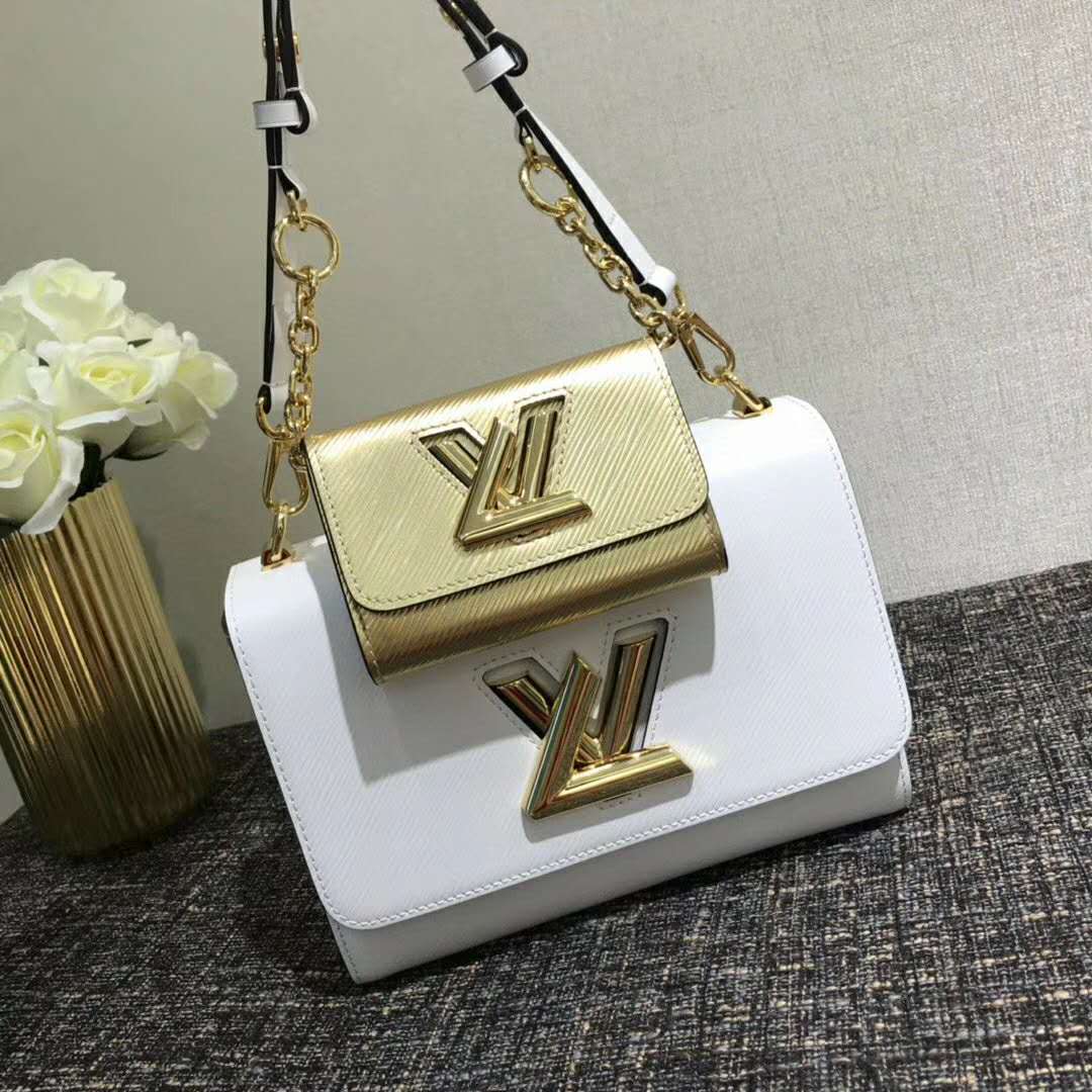 LV TWIST MM AND TWISTY White/Gold M55685 in 2023