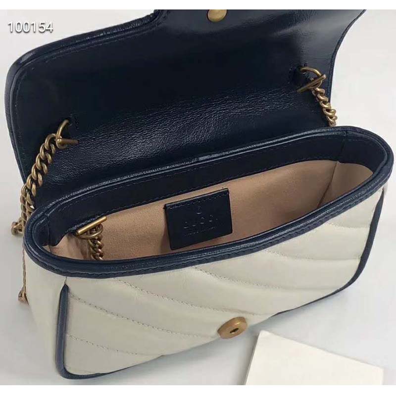 (WMNS) Gucci Marmont Series Shoulder Bag Mini White 574969-0OLFX-9085