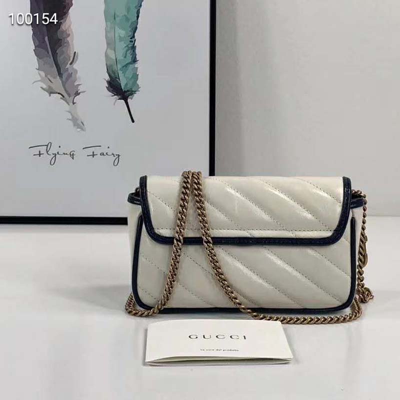 (WMNS) Gucci Marmont Series Shoulder Bag Mini White 574969-0OLFX-9085