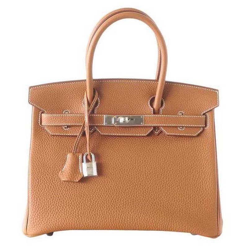 Hermes Birkin 25 Bag in Togo Leather with Gold Hardware - LULUX